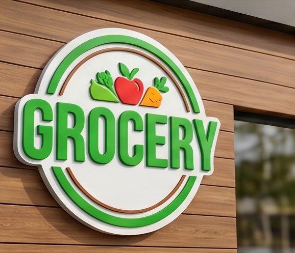 Exhibition display thermoformed